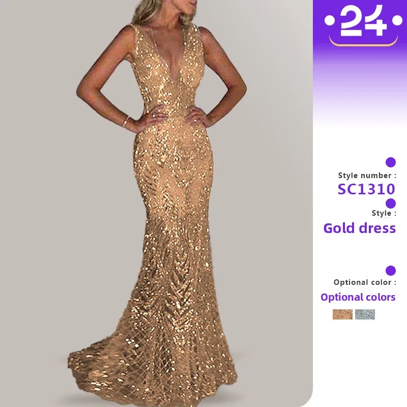 

Summer 2025 Sexy Long Svel Dr Evening Gown for Women mid Waist Chinese Production New Sle Wedding Dr