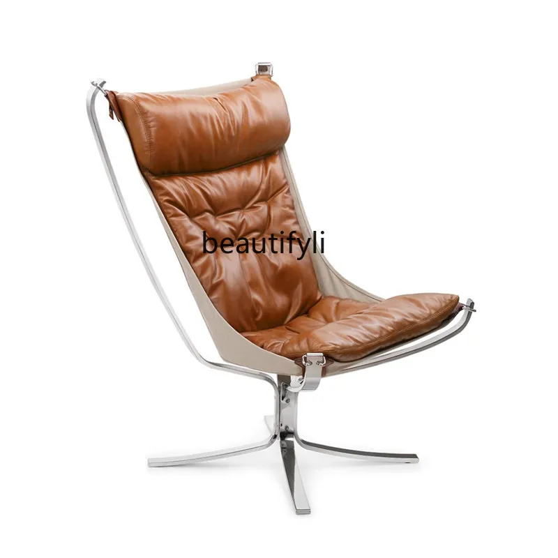 

Falcon Chair Post-Modern Minimalist Leather Single Leisure Chair Italian Designer Sample Room Living Room Recliner