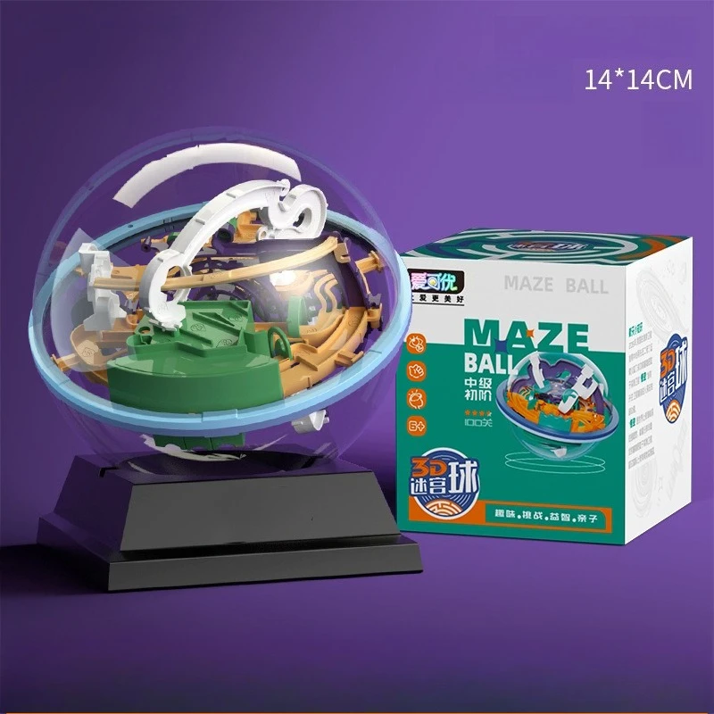 回転ボールベアリング 3D 迷路学習教育ストレスリリーフキューブオフィスデスクストレス軽減おもちゃ子供のための抗不安