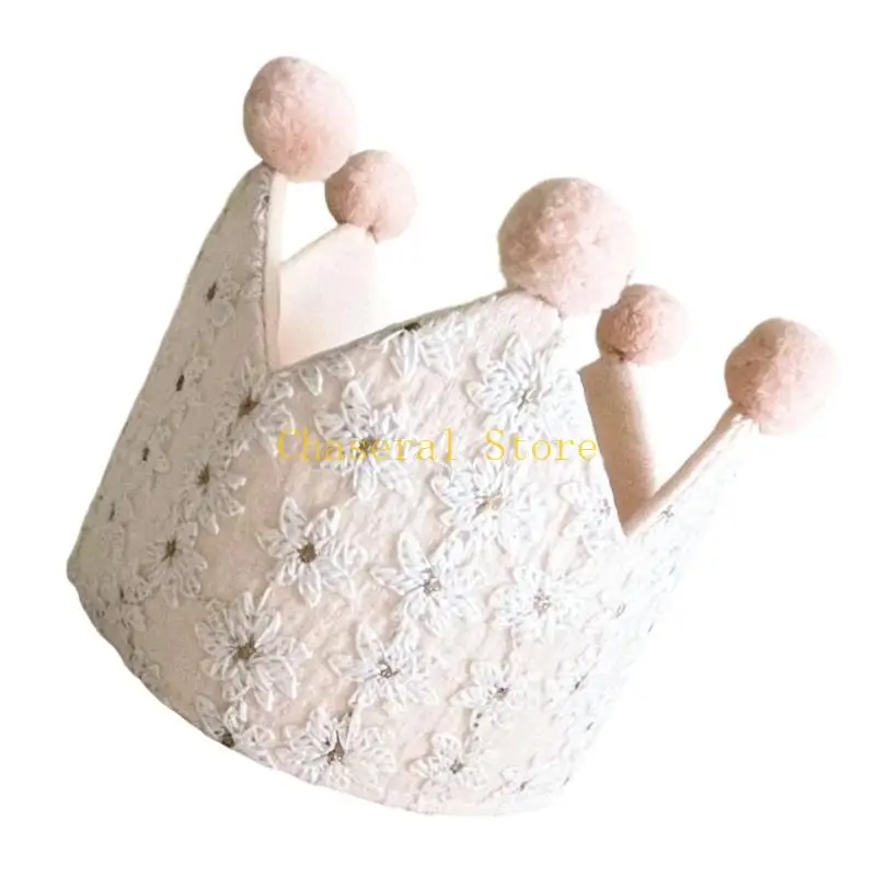 e7ce photoshoots الأزهار تتوج للطفل الملكي التصميم ثلاثي الأبعاد التطريز التنفس #4