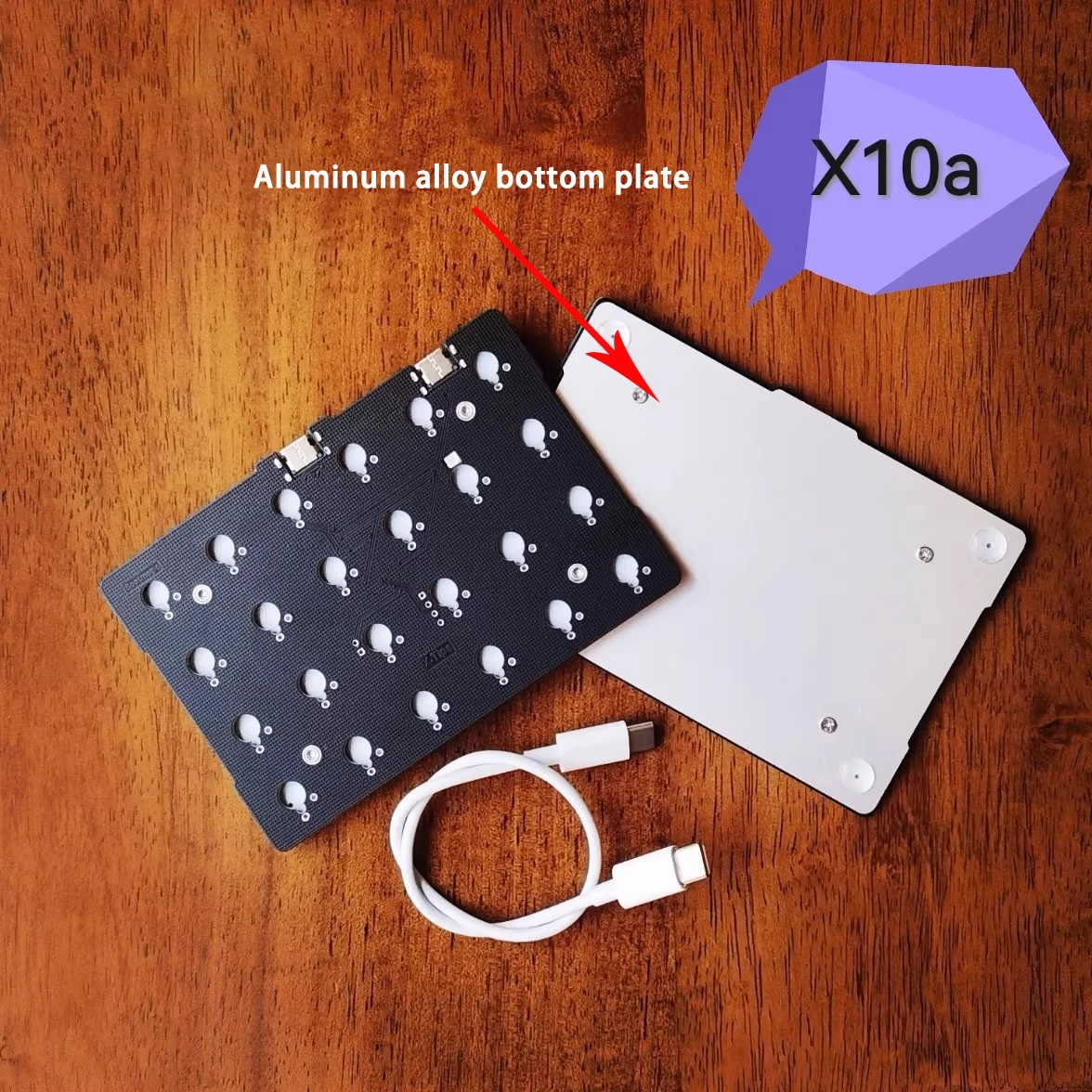 X10a Split-Tastatur, kabelgebunden, 48 Tasten, RGB-Low-Profile-Schalter, unterstützt QMK VIAL Split-Tastatur, individuelles ergonomisches PC-Gamer-Zubehör