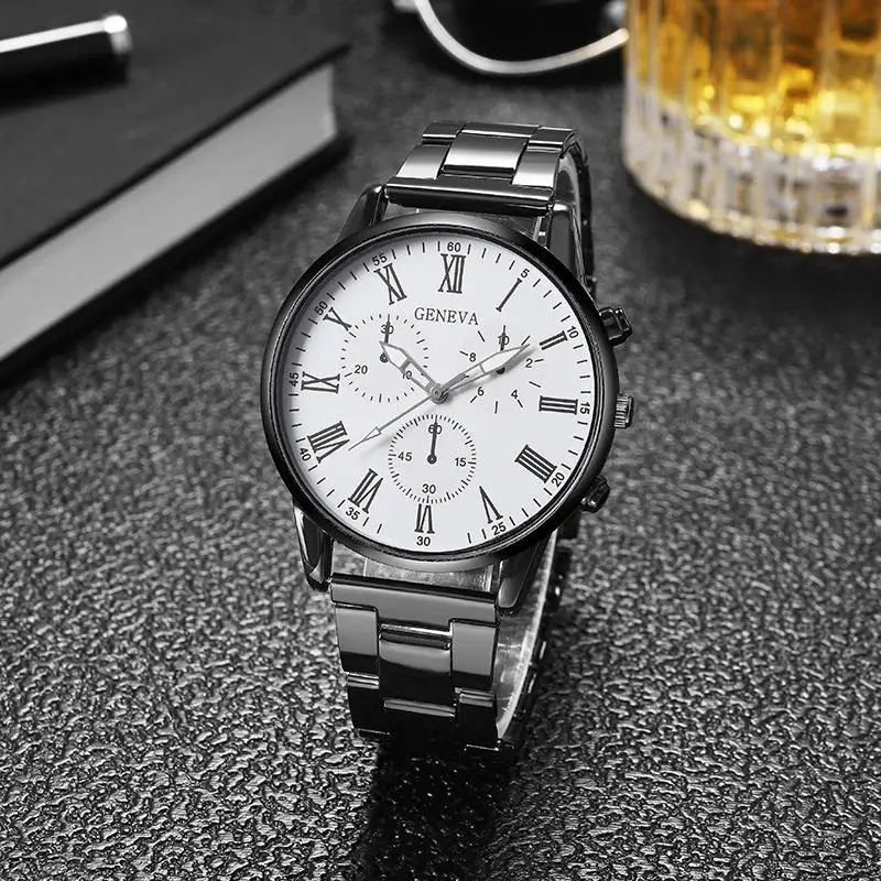 New Simple Overwatch Cheap Gift Watch Alloy Band Quartz Watch Men Business Watch