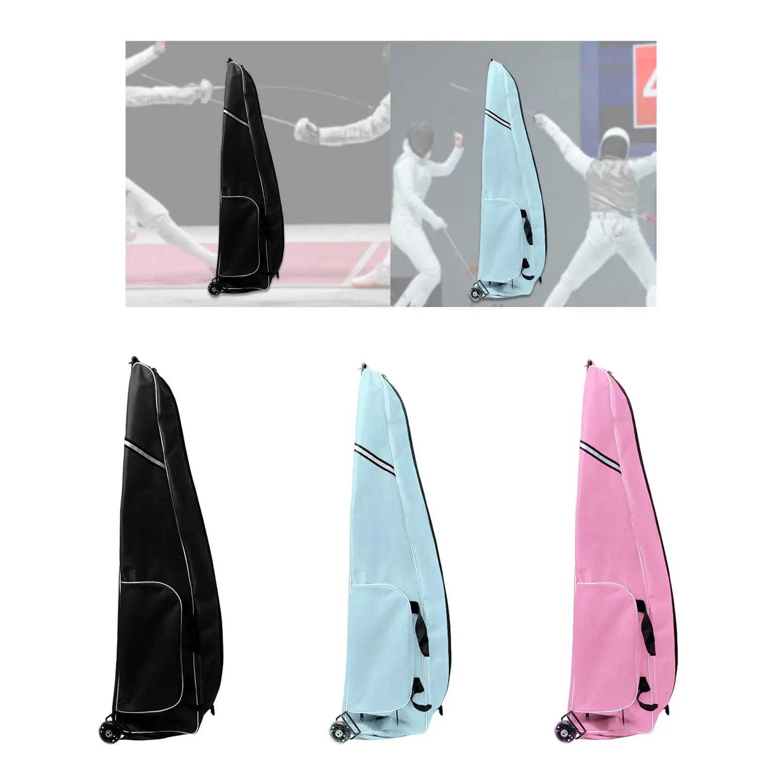 

Fencing Bag with Wheels Trolley Case Wear Resistant Accessories Travel Bag Fencing Storage Bag for Foil Enthusiasts Beginners