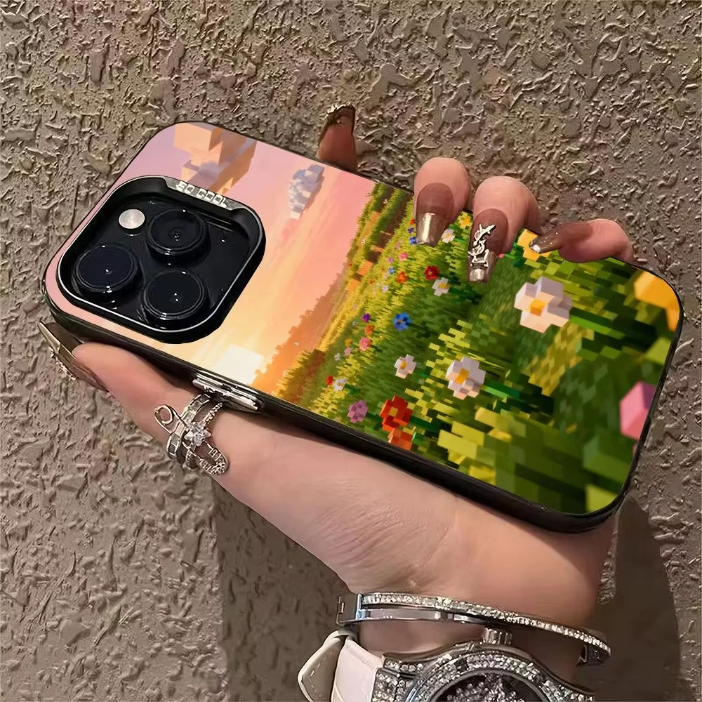 Creative pixel design pattern suitable Phone Case For Samsung S25 FE S24 Plus S23 Ultra S22 anti drop and shockproof back cover
