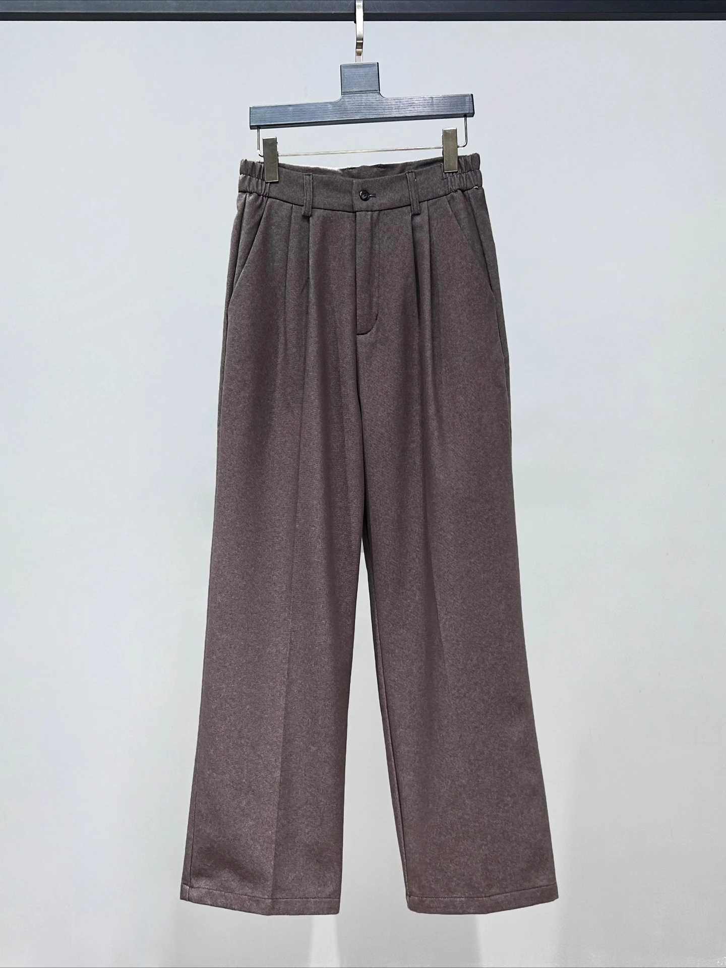 Men's 2025 Autumn Winter New 2pcs Suit Jacket Straight-Leg Trousers Two-Piece Sets Men's Trendy Loose Solid Color Chic Suit Sets