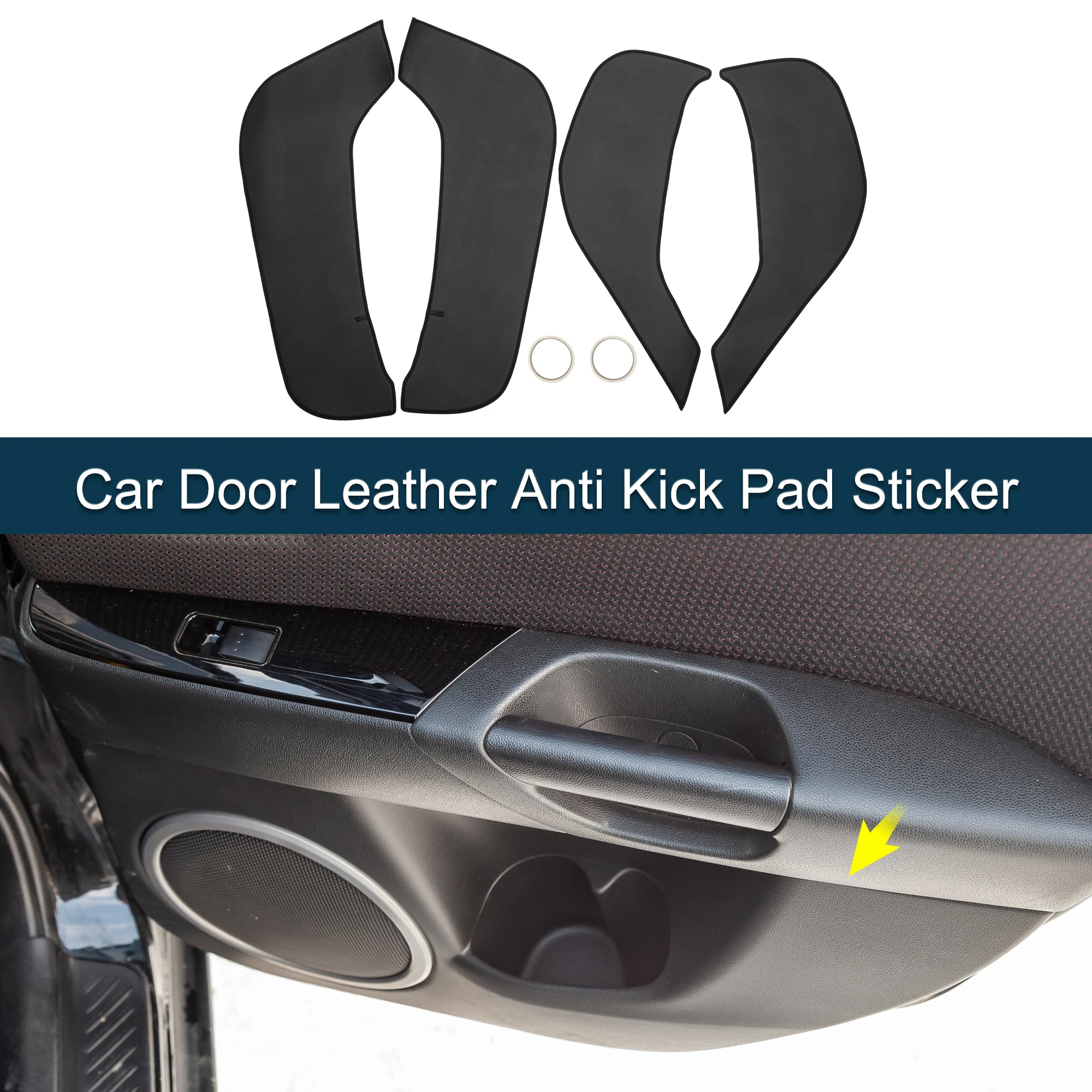

UXCELL Car Door Leather Anti Kick Pad Sticker for BMW X5 2019-2020 Black 1 Set
