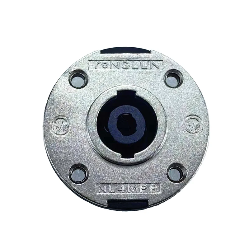 MW Audio 8-teiliges 4-Kern-Lautsprecheranschluss- und Buchsenset, großes rundes Metallgehäuse, Pro-Audio-Zubehör – Detail 6