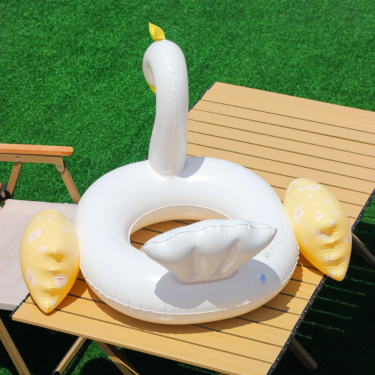1 Stück Swan Pool Floats Sommer-Schwimmring, Strand- und Pool-Schwimmhilfe, Wassersicherheitsgea, Strandspielzeug für Poolparty