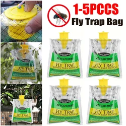 Hanging Fly Trap Bag with Fly Bait Disposable Fly Catcher Bag Non-Toxic Fly Trap Catcher Bag Mosquito Trap Catcher for Outdoor