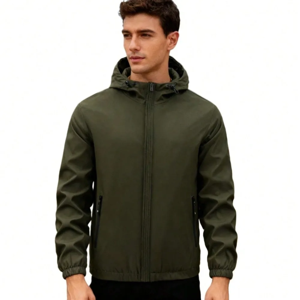 

2025 Outdoor Raincoat for Men Hooded Windproof Sports Ideal for Mountain Climbing and Active Lifestyles
