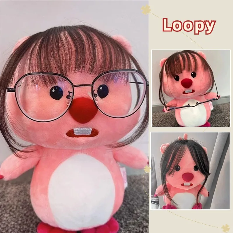 

30cm Loopy Plush Doll Anime Y2K Sweet Girl Pillow Cartoon Kawaii Wearing Glasses with Bangs Loopy Plush Toy Girlfriend Gift