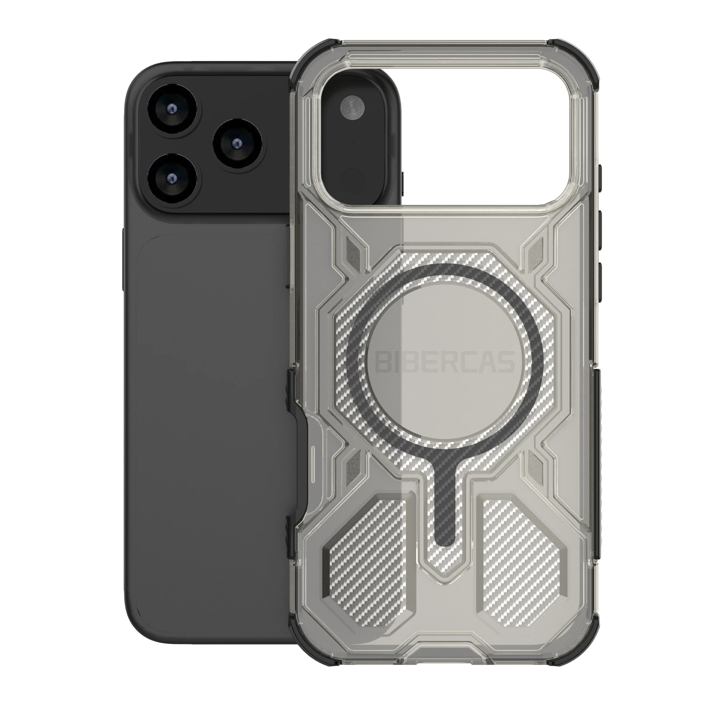 Transparente, mattierte Handyhülle für iPhone 17 Air, 16E, 17, 16, 15, 14, 13 Pro Max – Magnetische kabellose Ladefunktion, stoßfeste Schutzhülle
