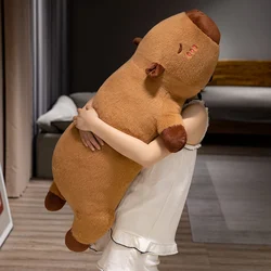 Kawaii Capybara Plush Toy Stuffed Capibara Fluffy Doll Long Sleep Soft Pillow Sofa Cushion Nap Sleeping Toys for School Xmas