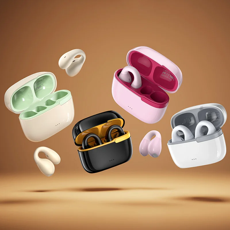 Настоящие беспроводные наушники Bluetooth, наушники с зажимом для ушей, говорящая Музыкальная гарнитура, водонепроницаемые шумоподавляющие наушники для спорта