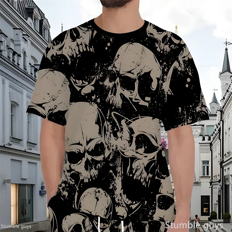 Angesagtes Herren-Sommer-Oversize-Sport-T-Shirt mit Anime-Print, Locker Geschnitten, Kurzarm, Bequem, Leichtgewichtig, Große Größen