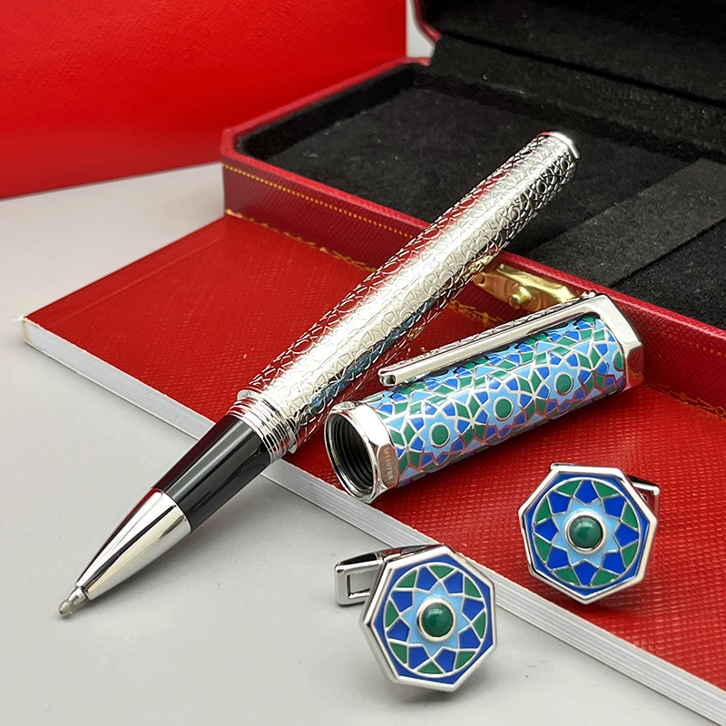 Lanlan CT Ballpoint Roller Ball Pen Cufflinks With Serial Number Luxury Stationer Top gift with box and bag