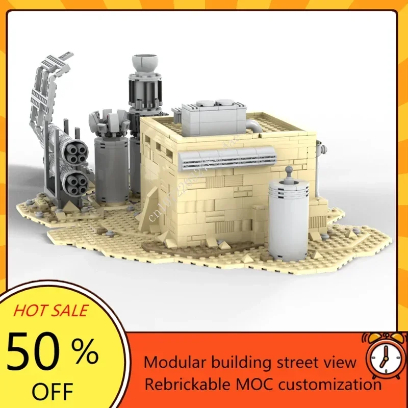 760PCS MOC Space Battle Space Yunkyard of Tatooine Desert City Model Building Blocks Technology Brick Creative Assembly Toy Gift