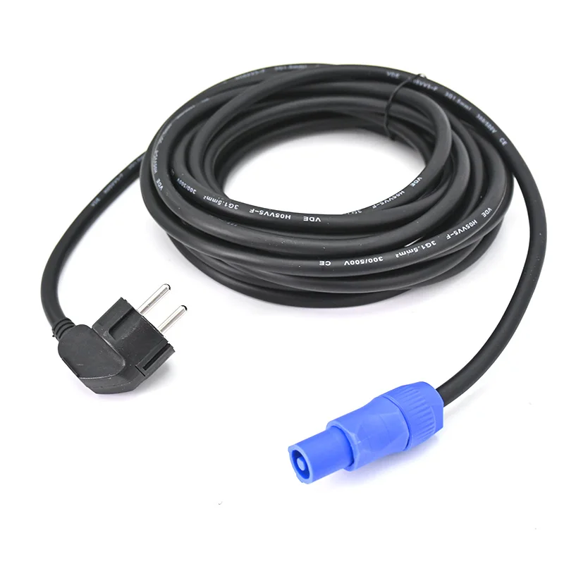 

Гибкий кабель Powercon Schuko 1м, 1.5м, 2м, 3м, 5м, 8м, 10м, удлинитель Powercon на штекер, для сценического освещения и аудиооборудования