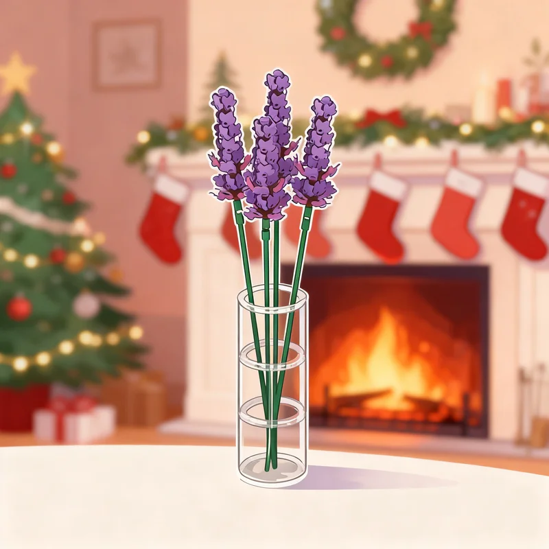 

329pcs MOC Lavender Flower Icons Model Building Blocks Construction Christmas Gifts Toy Creative DIY Idea Education Brick Toys