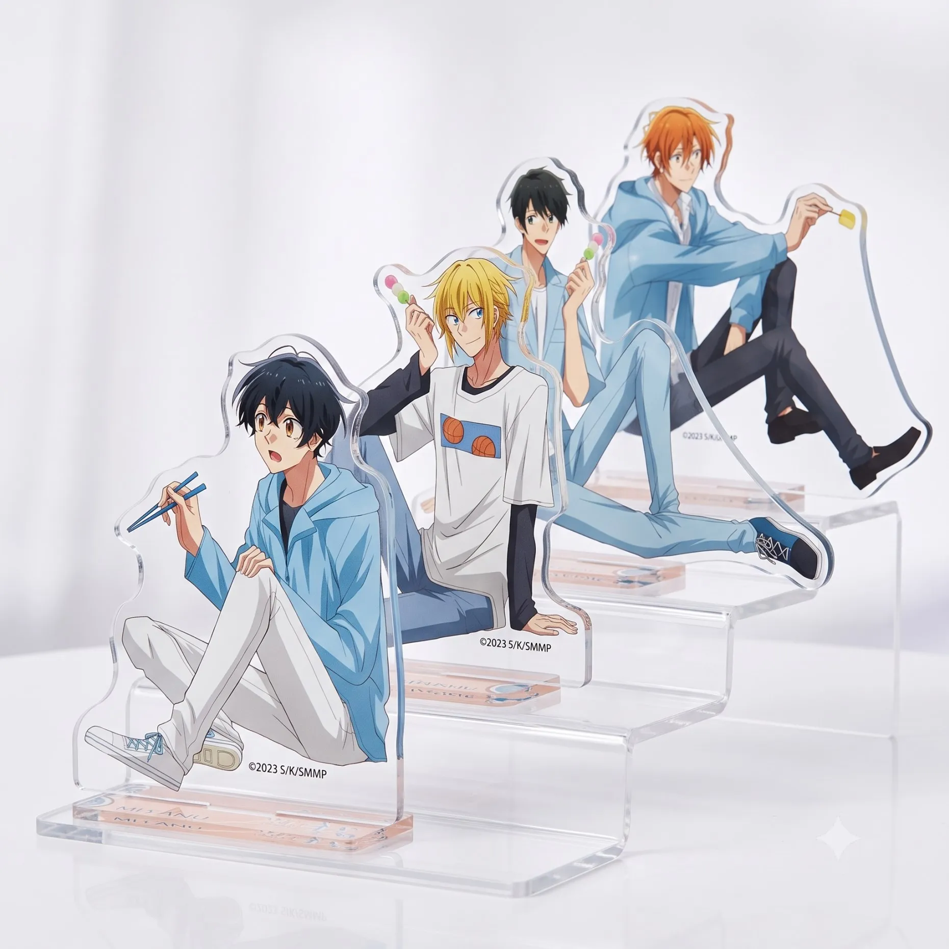 Sasaki y Miyano Hirano Kagiura Taiga Akira - Placa de acrílico de 15 cm, decoración para habitación, llavero de cosplay, adorno coleccionable, figura.