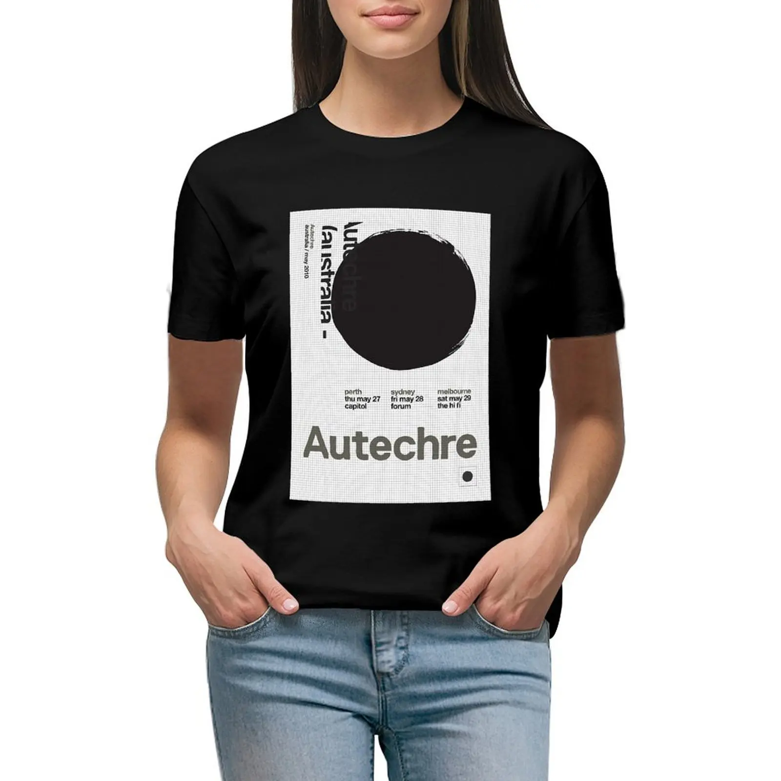 Autechre Graph Paper T-shirt tees summer tops kawaii clothes clothes for woman