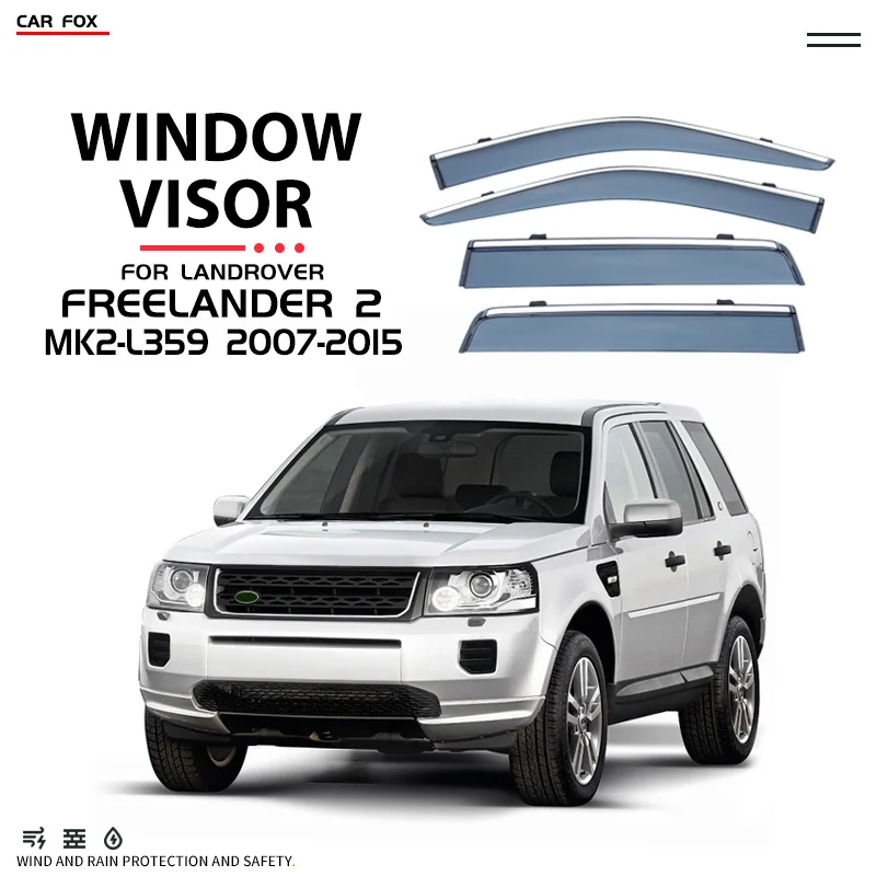 

For Land Rover Freelander 2 L359 2007-2015 Present Plastic Window Visor Vent Shades Sun Rain Deflector Guardv