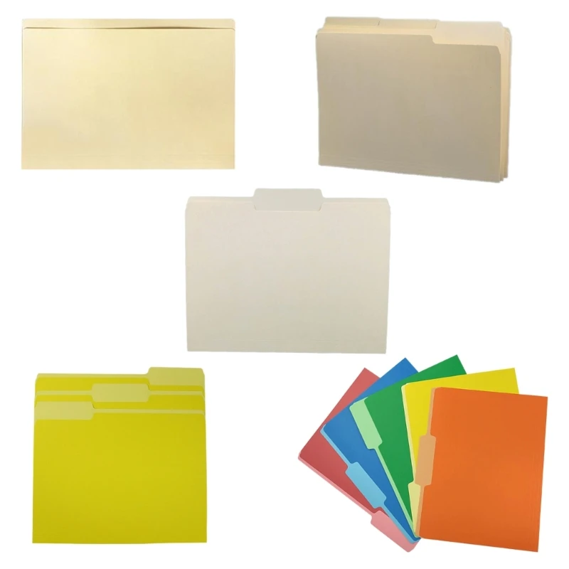 

100 Sheets/Box Letter Size Manilla Folders Paper File Folders Document Folder School Office Supplies Manila File Folders D5QC