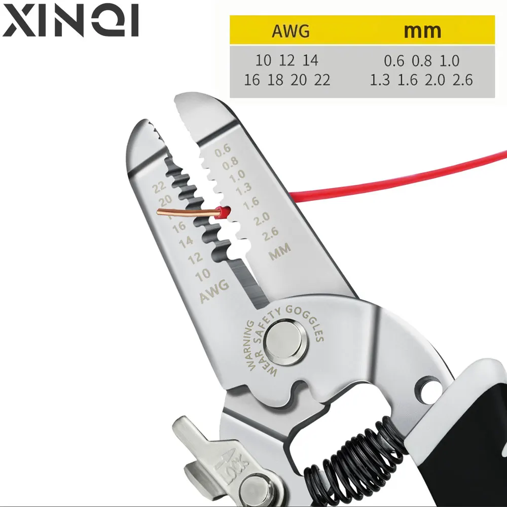 Stripping Crimping Pliers Wire Stripper Multi Functional Ring Crimpper Electrician Peeling Network Cable Stripper Tools