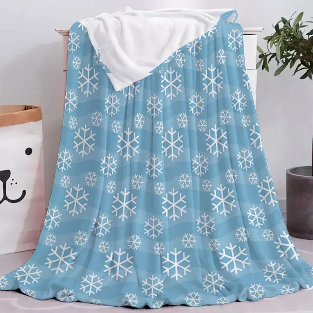 

Snow Flower Throw Blanket Winter Christmas Theme Blanket Festival Gift for Sofa Bed Couch Blanket Cozy Super Soft Lightweight