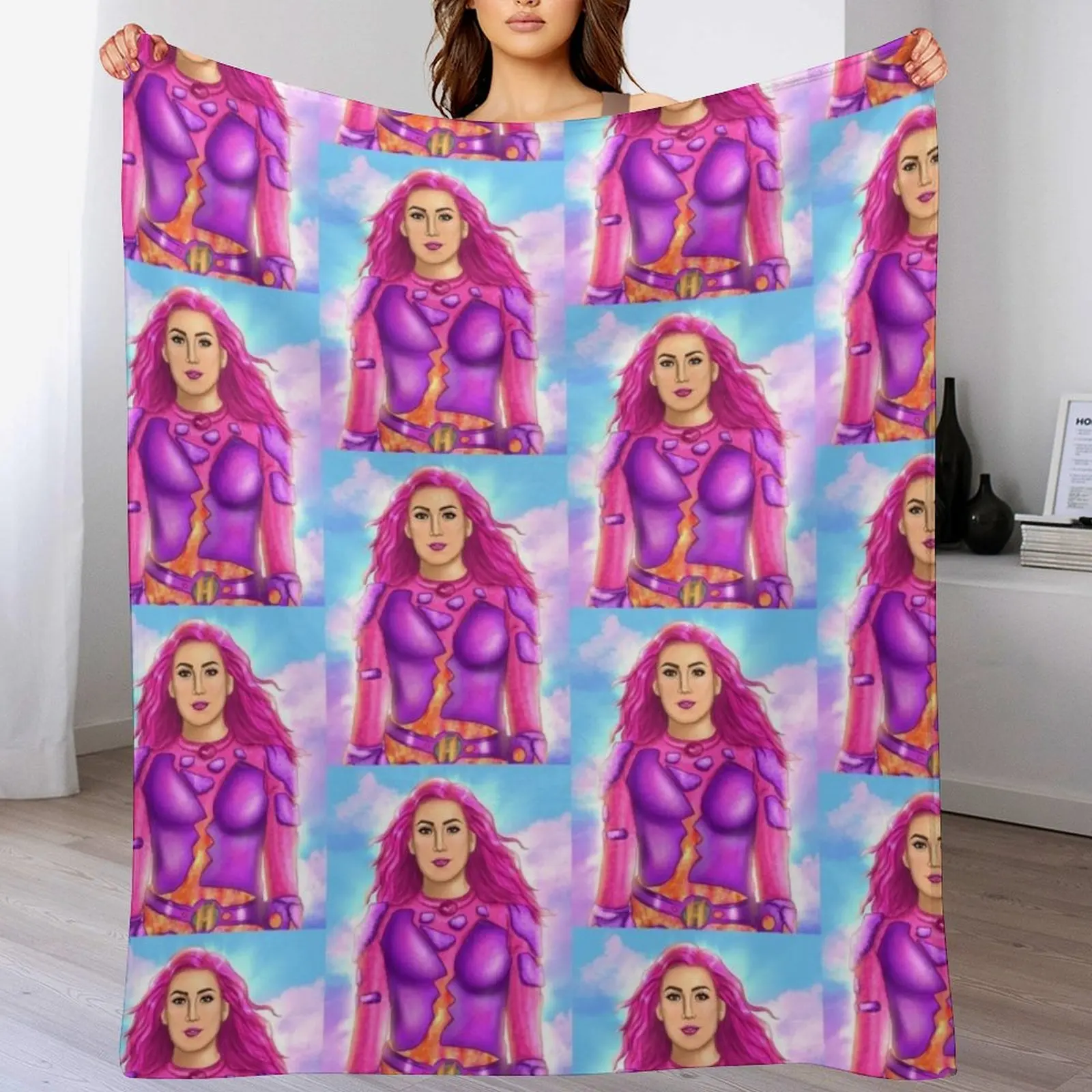 

shark boy and lava Girl drawing WE CAN BE HEROES netflix Throw Blanket Luxury sofa bed blankets and throws Blankets