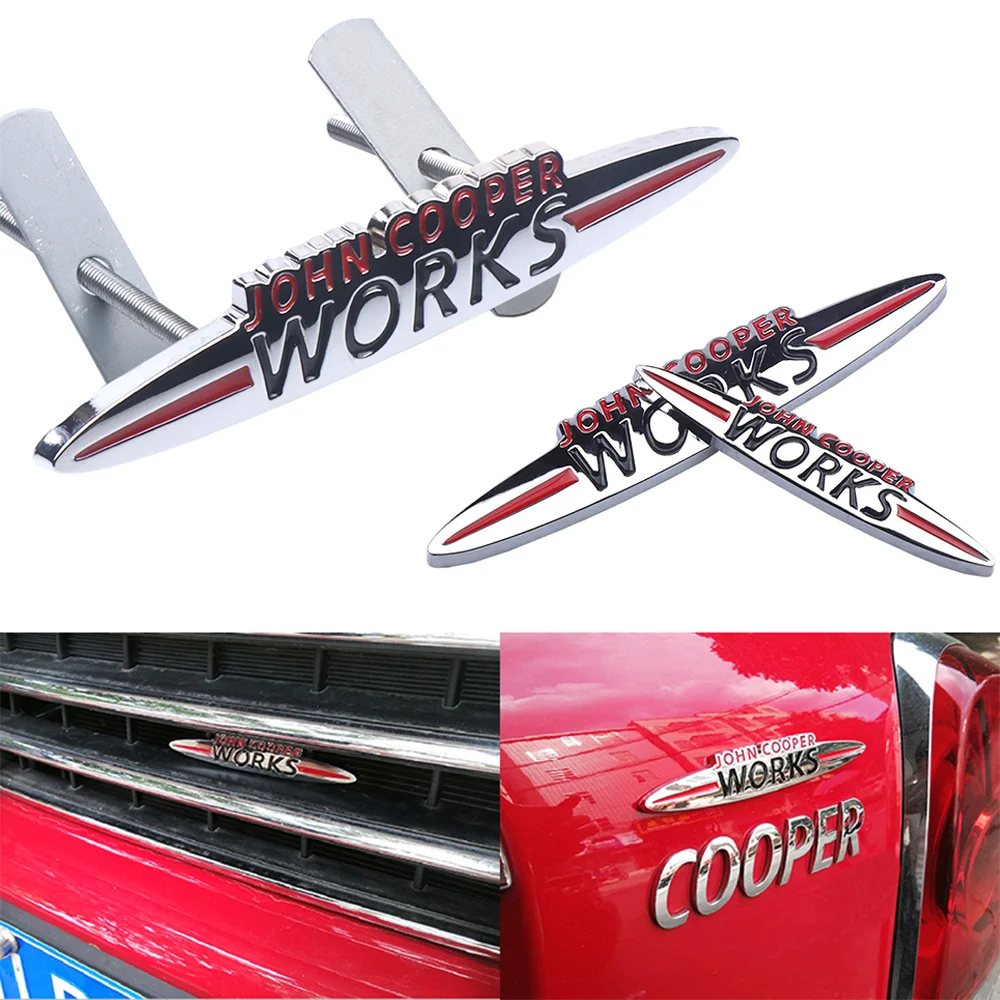 1pc 3D Metal Badge JOHN COOPER WORKS Emblem Car Decor Sticker For MINI Works F54 F53 F57 F58 R50 R52 R57 R58 R60 R61 Accessories