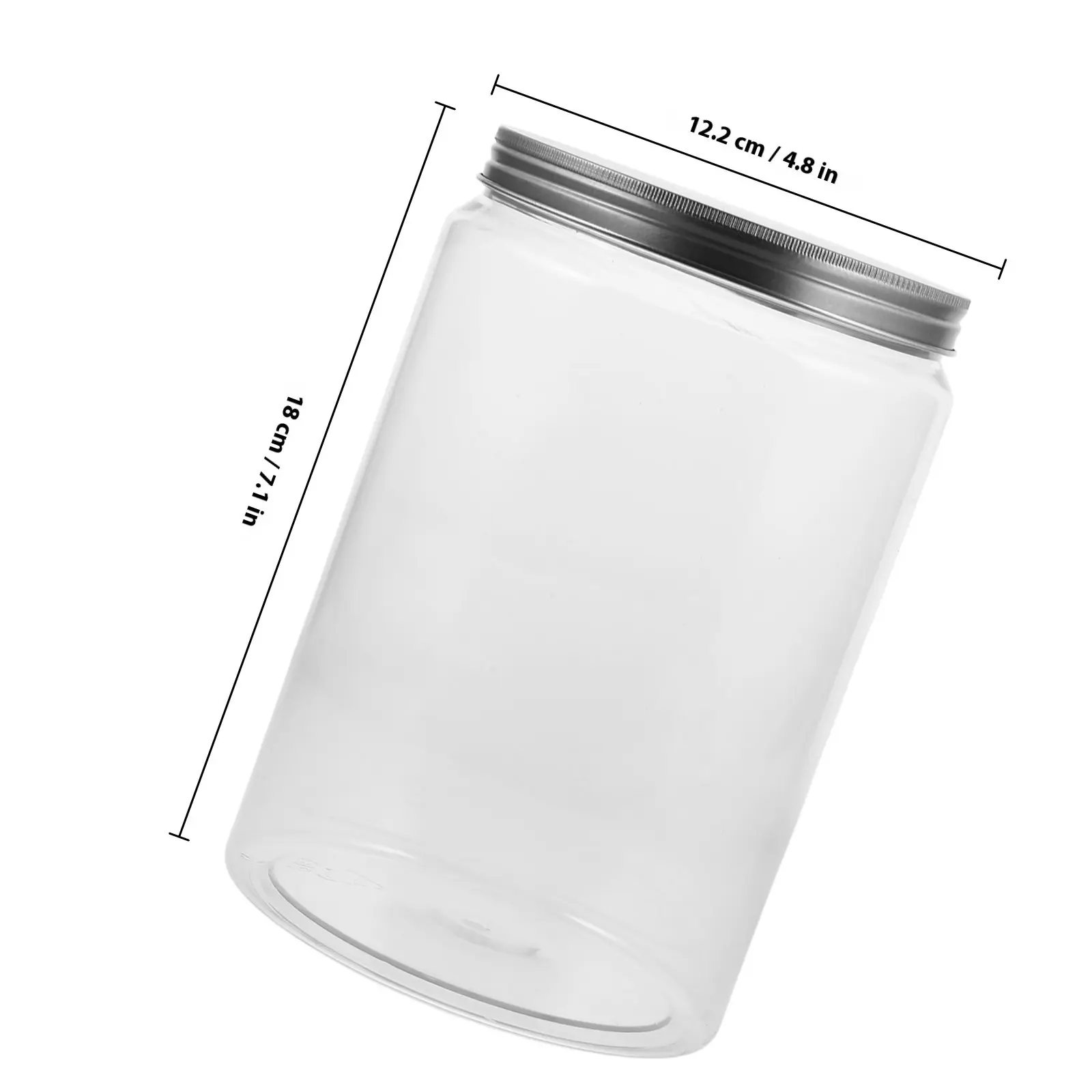 Clear Dustproof Storage Jar – 20cm Transparent Display Box for Cotton, Collectibles & Kids Room Organization - view 2