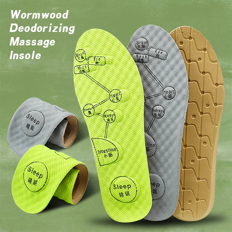 

Acupressure on Foot Insoles Men Women Breathable Deodorant Sport Shoes Insole Comfort Running high jump basketball Shoe Sole