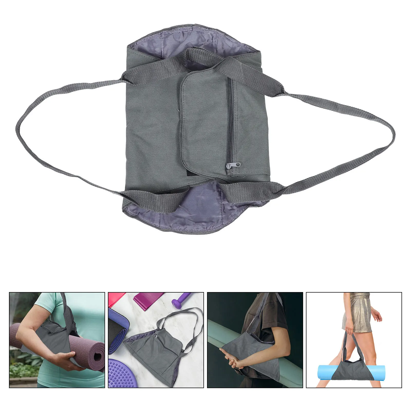 

Прочная сумка для хранения коврика для йоги, большая емкость, плечевой ремень для фитнеса, портативный органайзер для путешествий в тренажерном зале на открытом воздухе