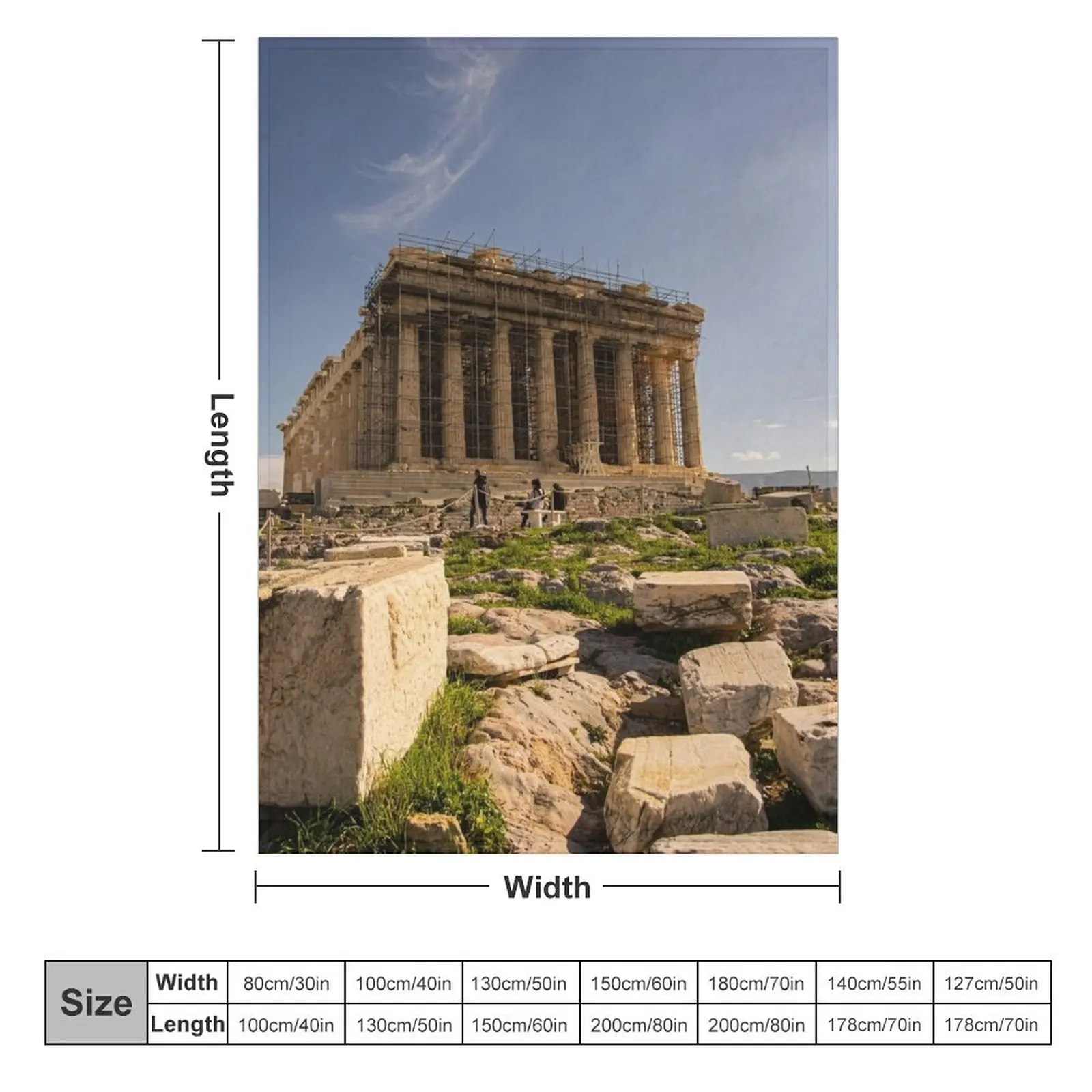 Parthenon Throw Blanket Thin Bed Decorative Throw Blankets