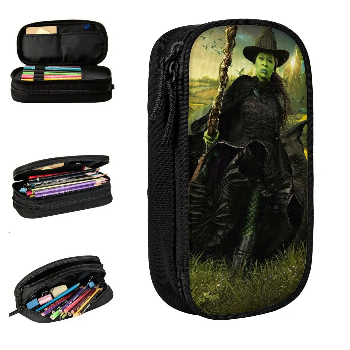 

Wicked Elphaba и Glinda пенал прекрасная ручка сумка для девочек и мальчиков большая вместительная школьная сумка-карандаш на молнии для студентов
