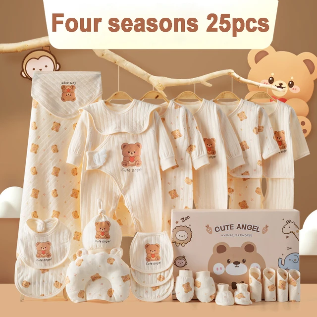 Ropa de bebe recien nacido 100 algodon traje Unisex conjunto de ropa sin caja 21 24 25 piezas 0 3 meses AliExpress