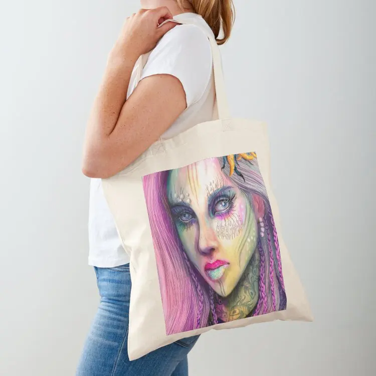 Mermaid Tote Bag tote bag canvas canvas tote bag custom custom bags