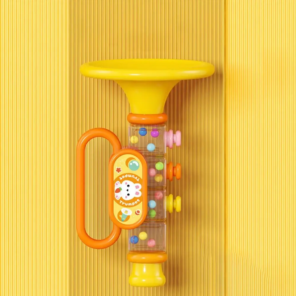 Mini tromba che soffia per l'apprendimento precoce con corda sospesa, miglioramento del discorso, giocattoli in corno, cartone animato, coniglio, strumento musicale, tromba giocattolo