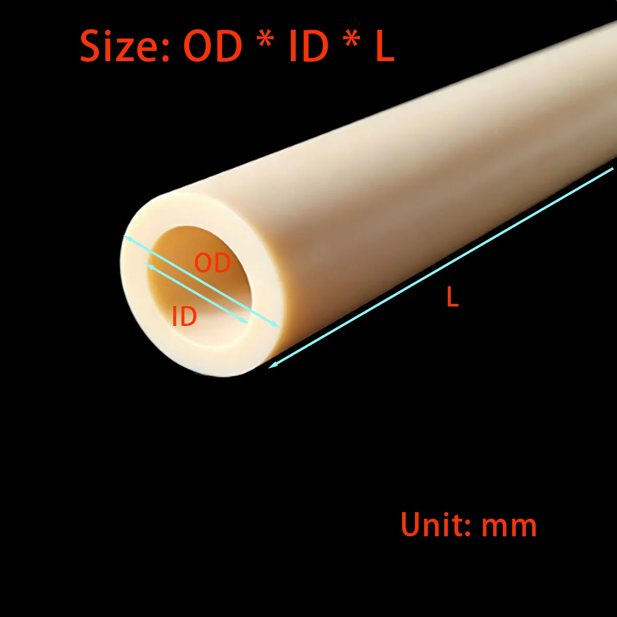 Nylon Plastic Lined Beige Tube Outer Diameter 14/15/17/18/20/25/26-40mm