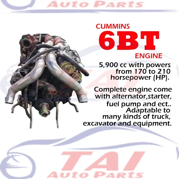 Used Complete Automotive  6BT  Engine With Gearbox  For Cummins Dodge Ram Pickup Truck