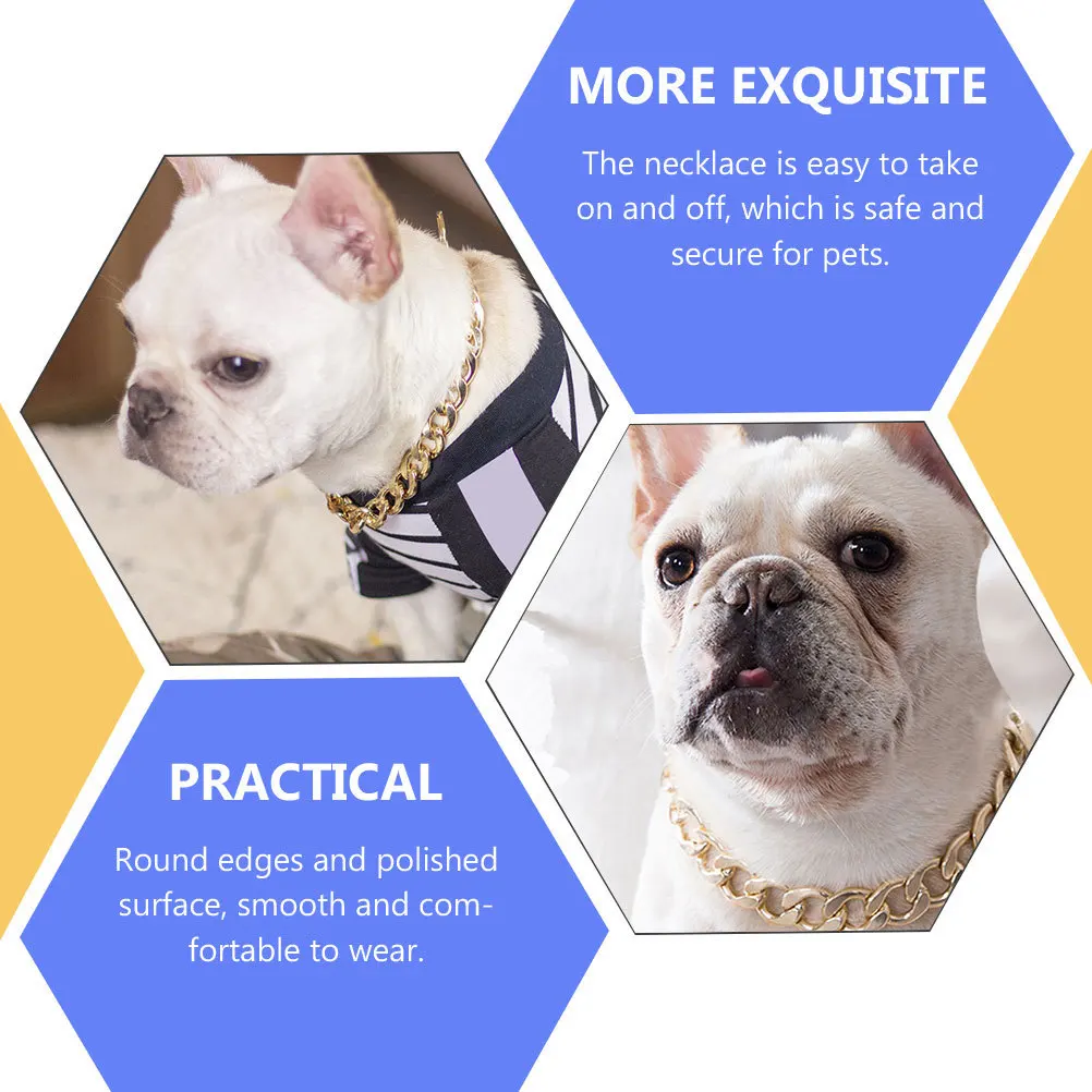 

Dog Pet Decorative Neck Chain Soft Polished Surface Easy on Off Durable Stylish for Daily Holiday Parties