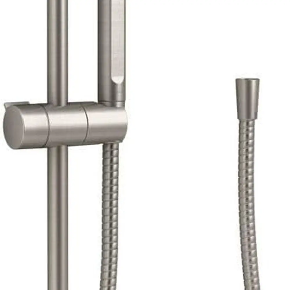

24 Slide Bar & 60 Hose Multi-Function Shower Kit with Vibrant Brushed Nickel Handheld Head