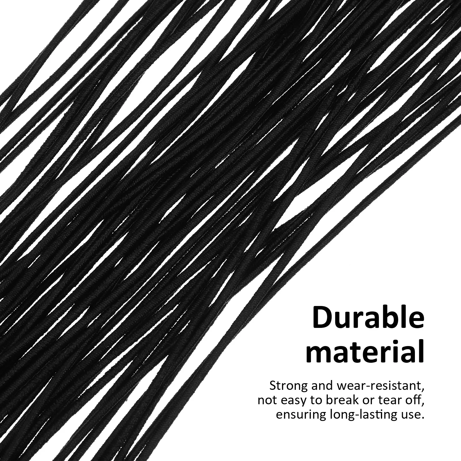 

50Pcs Elastic Barbed Strings High Elastic Durable Polyester Cord for Craft Hats Notebooks Sewing Bands Barbed Cords