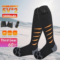 Intelligent Winter Electric Warm Socks Thermal  AntiCold Skiing Winter Heated Long Socks Outdoor Sports Hiking Warmth Stocking