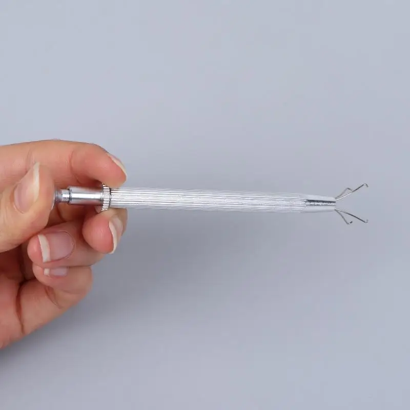 1 Stück Piercing-Kugelgreifer, kleine Schmuckperlen-Pinzette mit 4-Backen-Halter, Diamantklaue-Pinzette für IC-Chips, Edelsteine, Nüsse, auch als Auszieher verwendbar – Detail 14