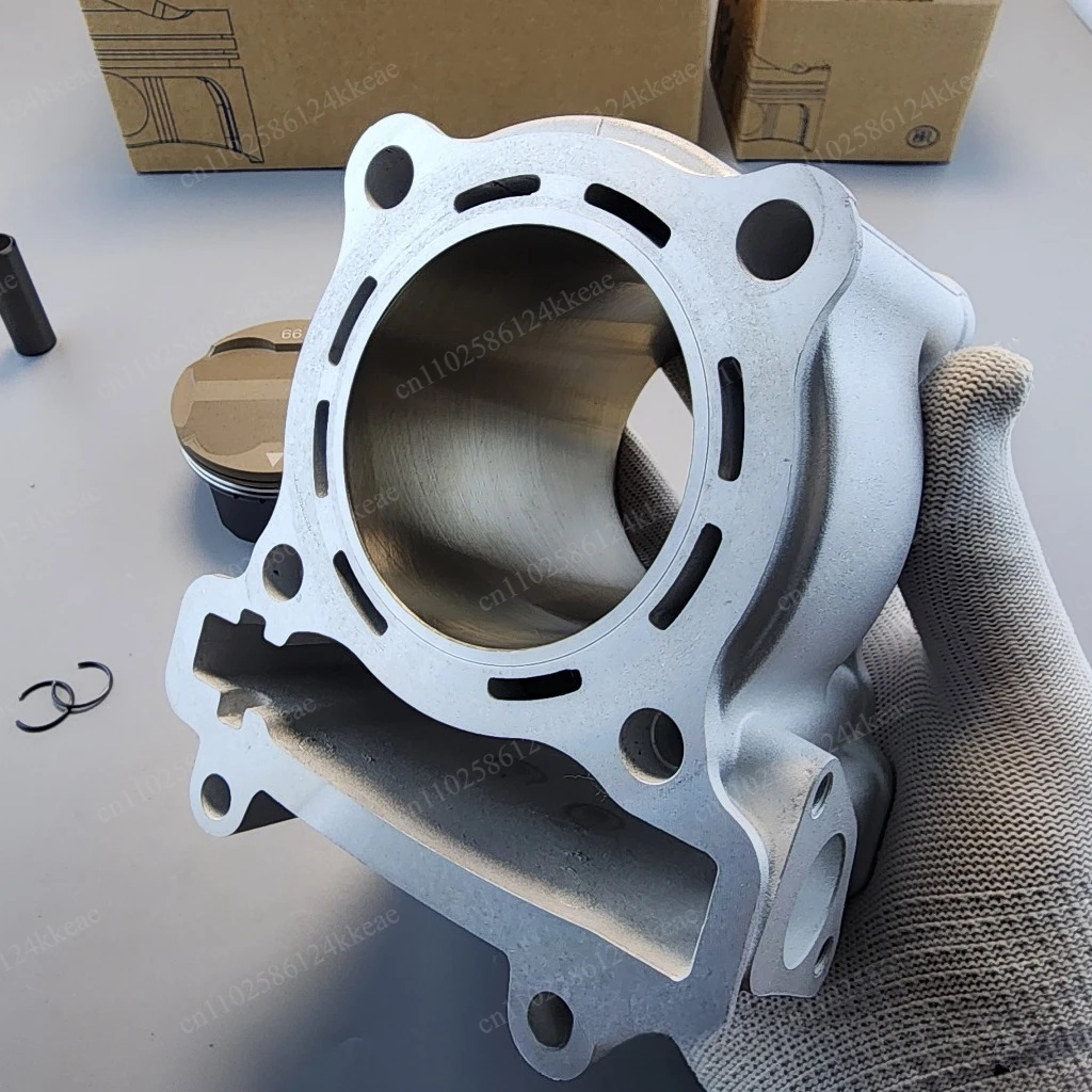 LC135 Y15 MT15 XSR155 Ceramic Cylinder Assembly, 65mm Bore Racing Cylinder Block Complete Kit for 135cc 150cc Motorcycles