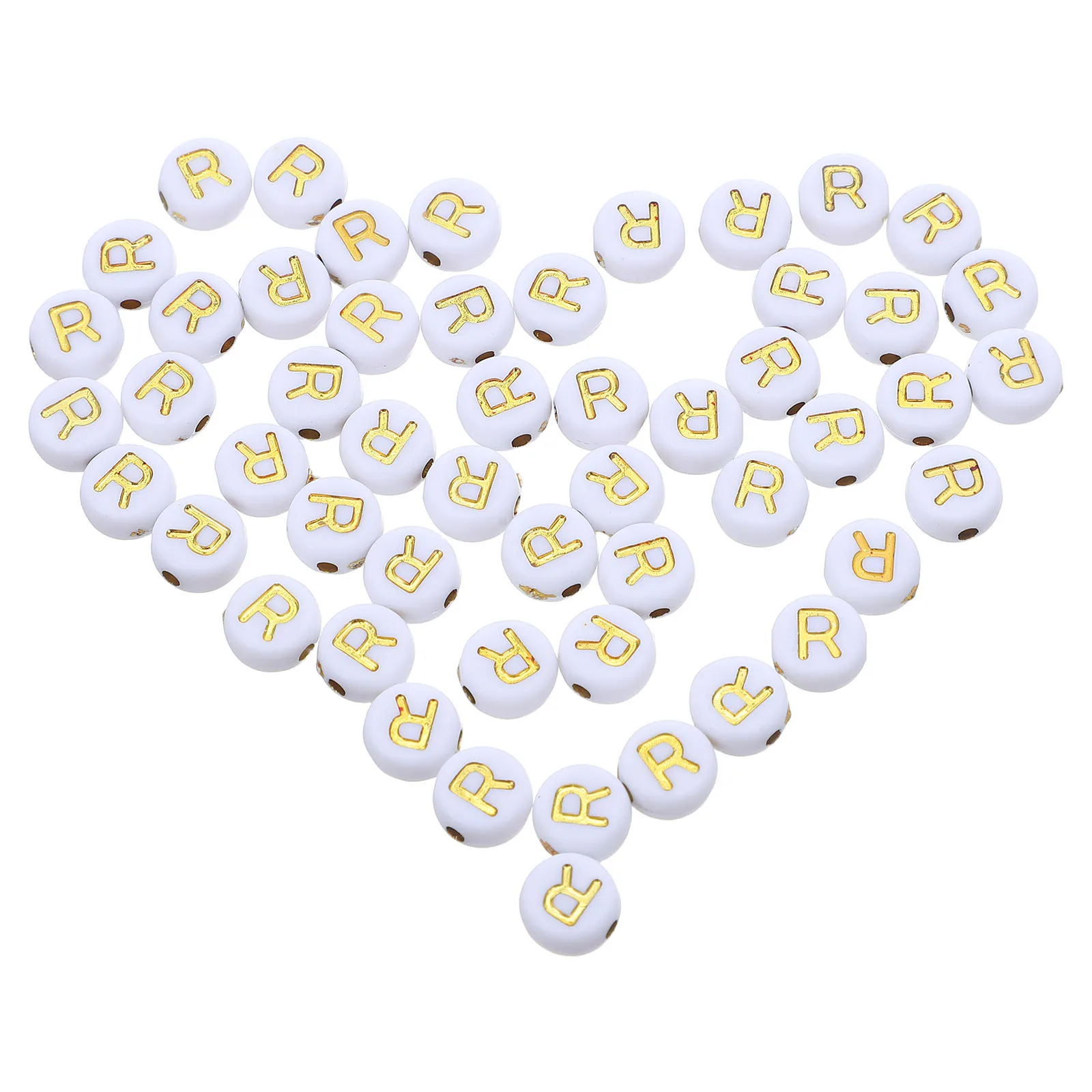 

100Pcs Flat Round Alphabet Beads Acrylic Letter Beads for DIY Jewelry Making Necklace Keychain