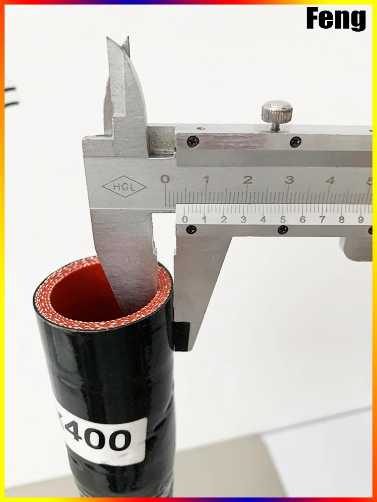 Universal Silicone Flexible Hose and 2 Clamps ID30-100mm Length 400mm Air Intake Pipe Radiator Tube High Pressure Temperature R