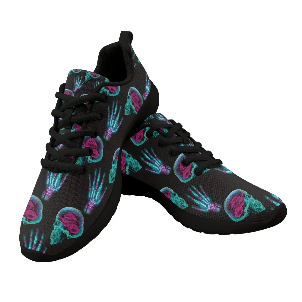 

Men Running Shoes Skulls AF Cushion Breathable Women Mesh Sports Shoes Comfortable Athletic Trainers Soft Non-slip Lace-Up